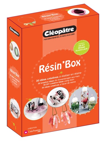 Melanie Schrage - Résin'box : 30 idées créatives à réaliser en résine - Avec 1 Color'Resin, 1 kit Résine Glass'Lack 150 ml et 1 lot d'accessoires bijoux.