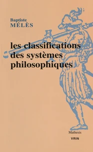 Les classifications des systèmes philosophiques