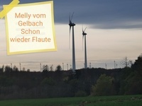 Melly vom Gelbach - Schon wieder Flaute - Windräder.