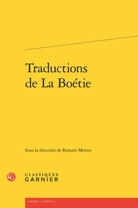 Traductions de La Boétie