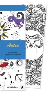  Merci les livres - Astro - Marque-page à peindre ou à colorier.