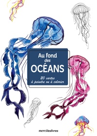  Merci les livres - Au fond des océans - 20 cartes à peindre ou à colorier.