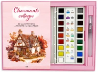 Charmants Cottages - 30 illustrations à peindre à l'aquarelle