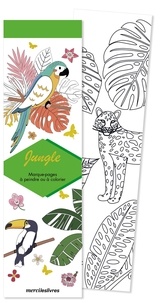  Merci les livres - Jungle - 50 marque-pages à peindre ou à colorier.
