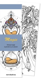  Merci les livres - Magie - Marque-page à peindre ou à colorier.