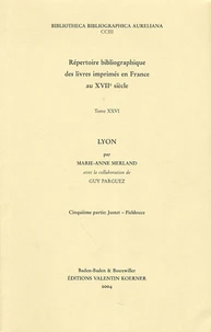 Répertoire bibliographique des livres imprimés en France au XVIIe siècle