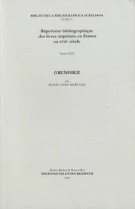 Répertoire bibliographique des livres imprimés en France au XVIIe siècle