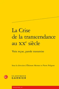 La crise de la transcendance au XXe siècle