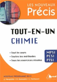 Tout-en-un chimie MPSI-PCSI-PTSI