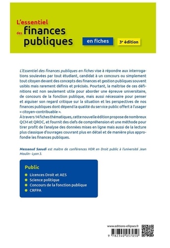 L'essentiel des finances publiques en fiches 3e édition