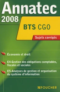 Epreuves professionnelles BTS CGO