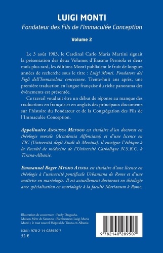 Luigi Monti vol 2. 2 Fondateur des Fils de l'Immaculée Conception d'ERASMO PERNIOLA