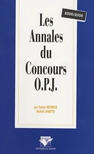 Les Annales du Concours OPJ