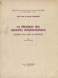 La pression des groupes internationaux