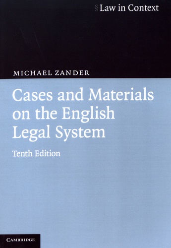 Cases and Materials on the English Legal System 10th edition