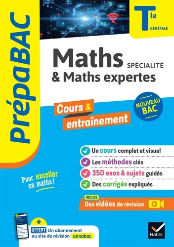 Prépabac Maths (spécialité) & Maths expertes (option) Tle générale - Bac 2024. nouveau programme de Terminale