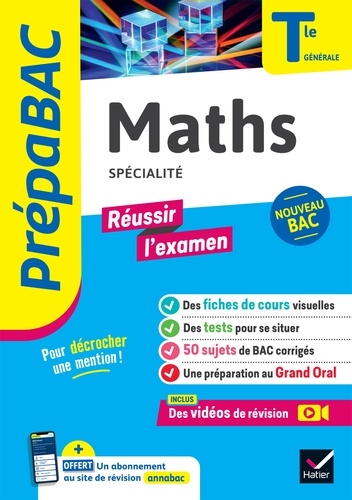 Prépabac Réussir l'examen - Maths Tle générale (spécialité) - Bac 2025. fiches de révision, sujets de bac corrigés & vidéos