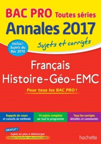 Michel Corlin et Alain Prost - Français Histoire-Géo-EMC - Sujets et corrigés.