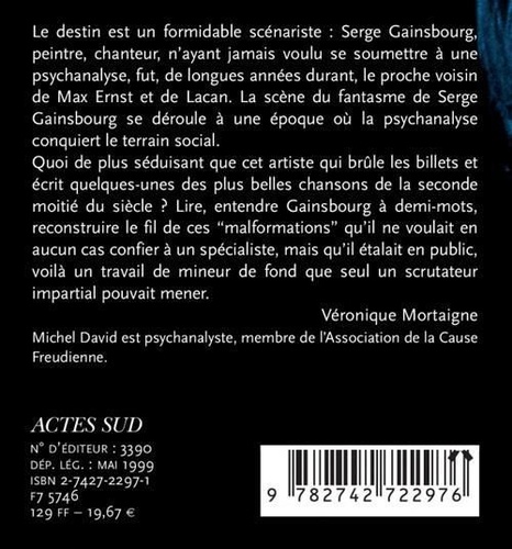 Serge Gainsbourg. La Scene Du Fantasme