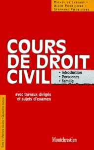Michel de Juglart - Cours De Droit Civil. Tome 1, Premier Volume, Introduction, Personnes, Famille, 15eme Edition.