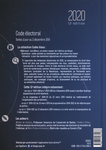Code électoral  Edition 2020