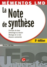 Michel Deyra - La note de synthèse.