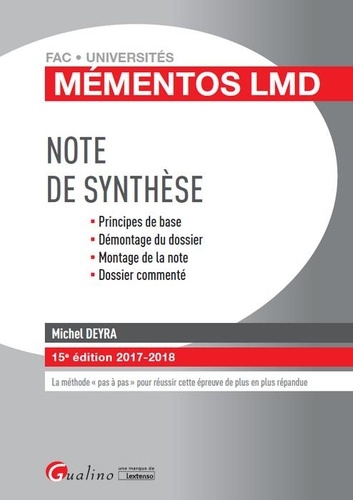 Michel Deyra - Note de synthèse.