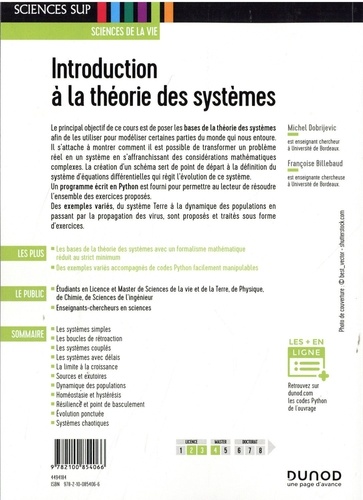 Introduction à la théorie des systèmes. Applications au système Terre