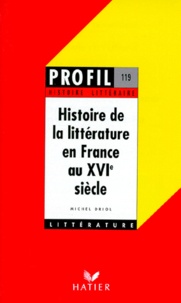 Michel Driol - Histoire De La Litterature En France Au Xvieme Siecle. Histoire Litteraire.