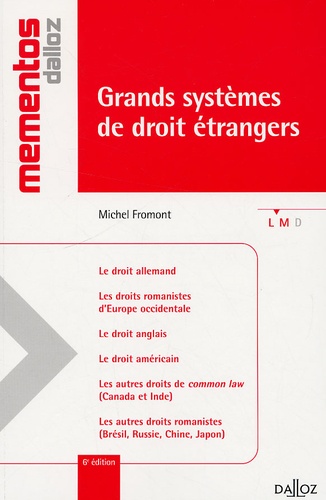 Grands systèmes de droit étrangers 6e édition