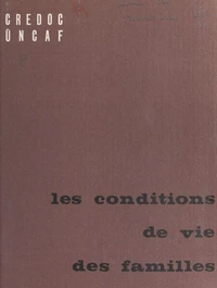 Les conditions de vie des familles