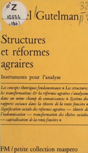 Structures et réformes agraires. Instruments pour l'analyse