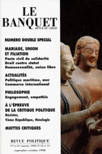 LE BANQUET NUMEROS 12 ET 13 1ER ET 2EME SEMESTRES 1998 NUMERO DOUBLE SPECIAL