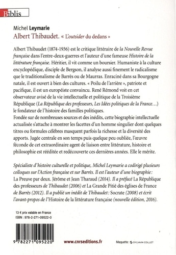 Albert Thibaudet. "L'outsider du dedans"
