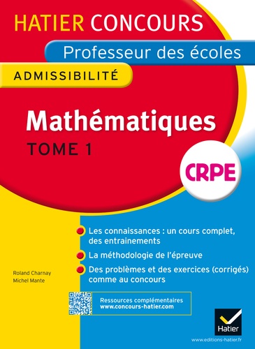 Concours professeur des écoles 2015 - Mathématiques Tome 1 - Epreuve écrite d'admissibilité  Edition 2014