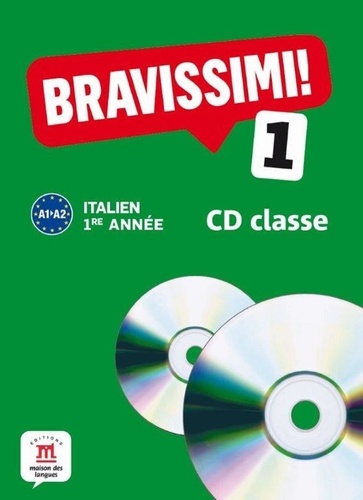 Michel Morel - Italien 1e année Bravissimi ! 1 A1-A2. 2 CD audio