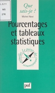 Michel Novi et Anne-Laure Angoulvent-Michel - Pourcentages et tableaux statistiques.