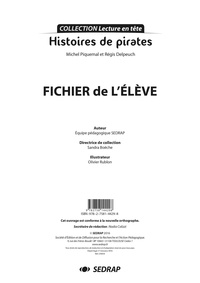 Michel Piquemal et Régis Delpeuch - Histoires de pirates - Fichier de l'élève.