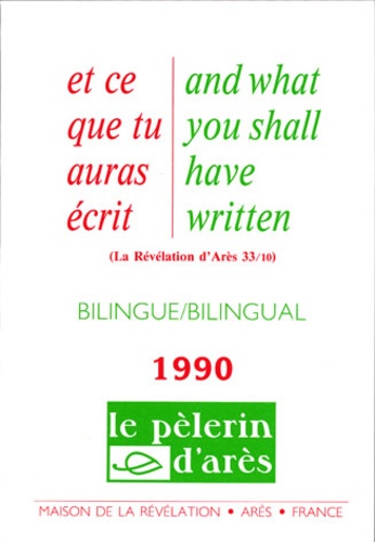 Michel Potay - Et ce que tu auras écris - Edition bilingue français-anglais 1990.