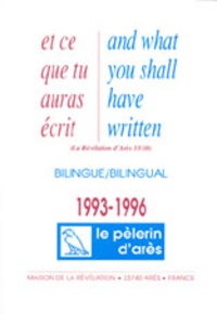 Michel Potay - Et ce que tu auras écris - Edition bilingue français-anglais 1993-1996.