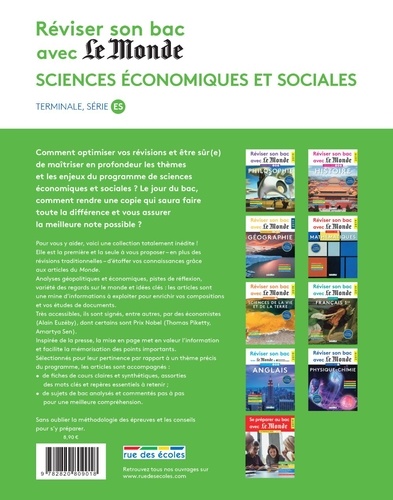 Sciences économiques et sociales Terminale, série ES  Edition 2019