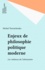 Enjeux de philosophie moderne. Les violences de l'abstraction