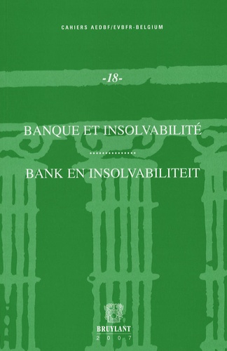Michel Tison et Régine Feltkamp - Banque et insolvabilité.