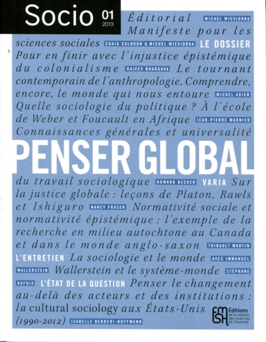 Socio N° 1, Mars 2013 Penser global