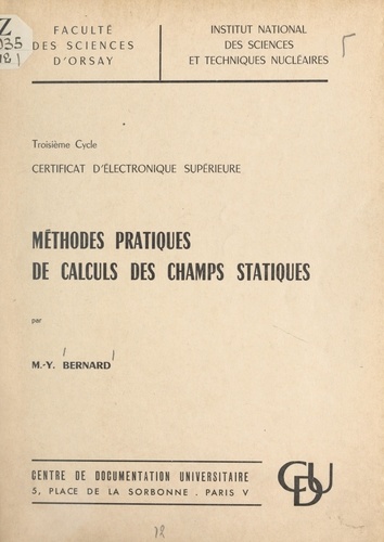 Méthodes pratiques de calculs des champs statiques