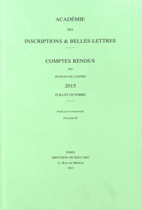 Comptes rendus des séances de l'Académie des Inscriptions et Belles-Lettres
