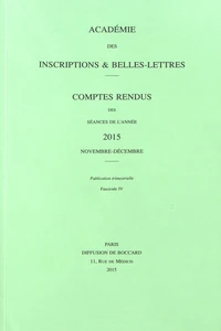 Comptes rendus des séances de l'Académie des Inscriptions et Belles-Lettres