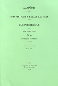 Comptes rendus des séances de l'Académie des Inscriptions et Belles-Lettres
