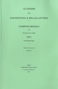 Comptes rendus des séances de l'Académie des Inscriptions et Belles-Lettres