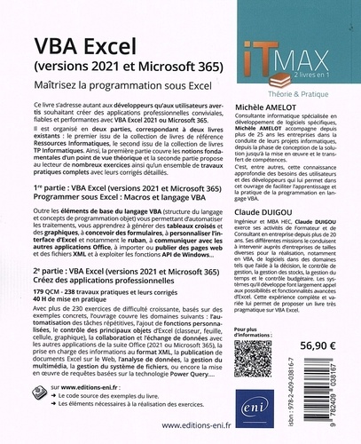 VBA Excel (versions 2021 et Microsoft 365). Maîtrisez la programmation